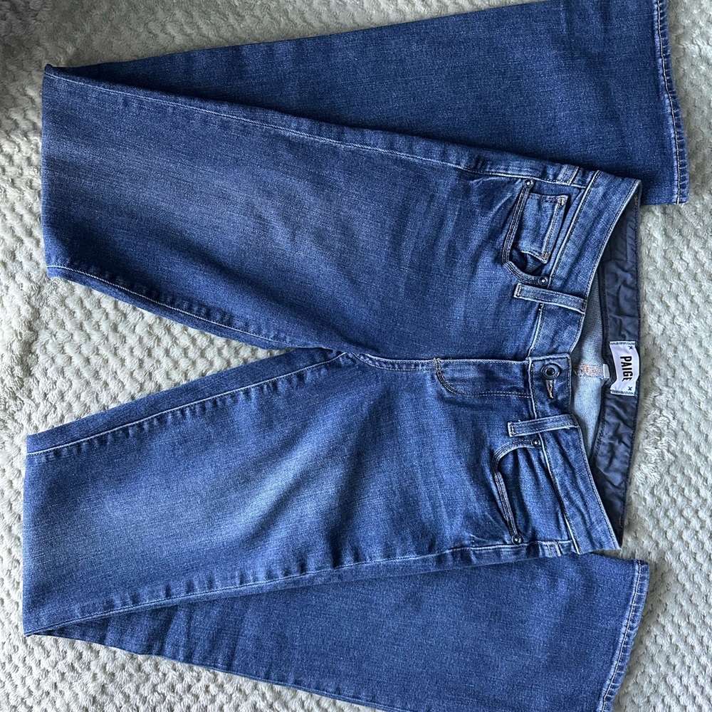 NWOT PAIGE Dark Blue Flare Jeans 26